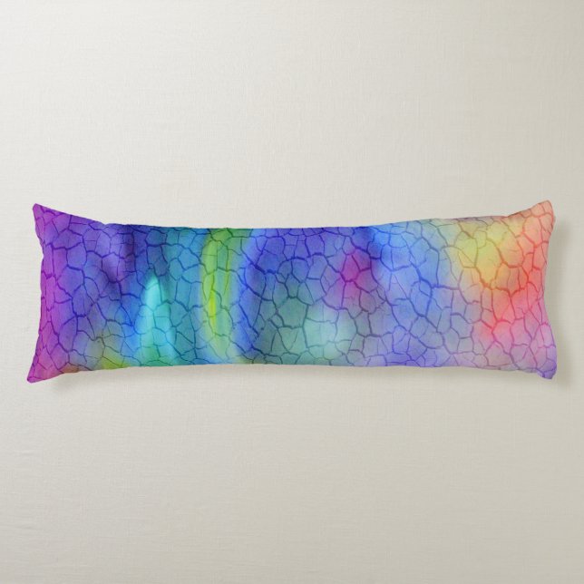 Herrliches abstraktes Regenbogen-Körper-Kissen Seitenschläferkissen (Vorderseite)