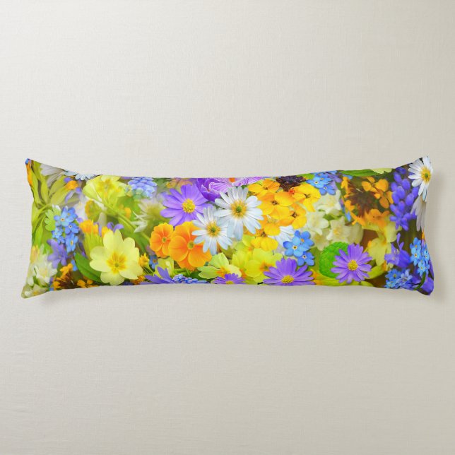 Herrliches Blumenkörper-Kissen Seitenschläferkissen (Vorderseite)