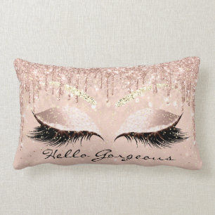 Herrliches Braun Prinzessin-Rose Makeup Lash Hello Lendenkissen