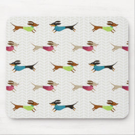 Herrliches Dackel-Muster Mousepad