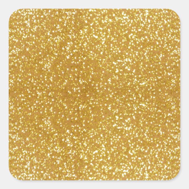 Herrliches Gold Quadratischer Aufkleber (Vorderseite)