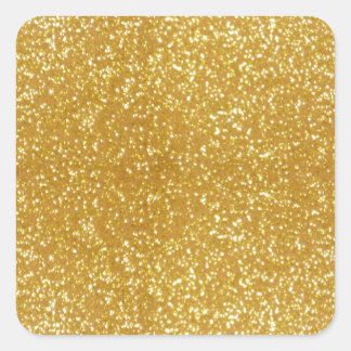 Herrliches Gold Quadratischer Aufkleber