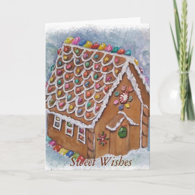 Herrliches Lebkuchen-Weihnachten Feiertagskarte (Vorderseite)