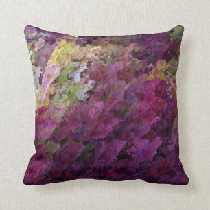 Herrliches lila Gartengrunge-Druck-Kissen 16x16 Kissen