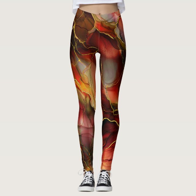 Herrliches Marmormuster Leggings (Vorderseite)