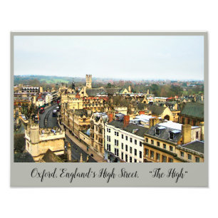 Herrliches Oxford, England, Hautpstraße, das hohe Fotodruck