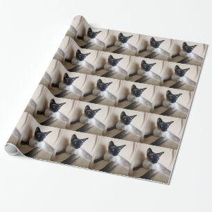 Herrliches siamesische Katzen-Gesicht Geschenkpapier