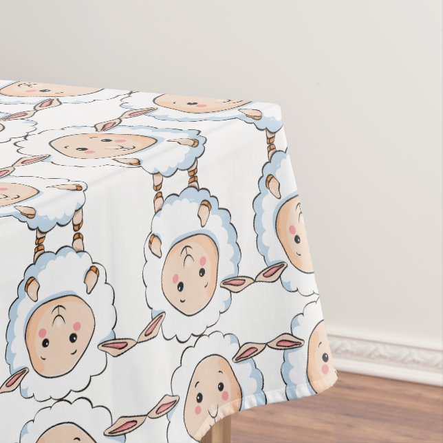 Herrliches Sweet Niedlich Baby Lamb Muster Tischdecke (Beispiel)