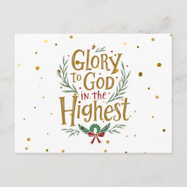 Herrlichkeit an Gott im höchsten Postkartenspiel Postkarte