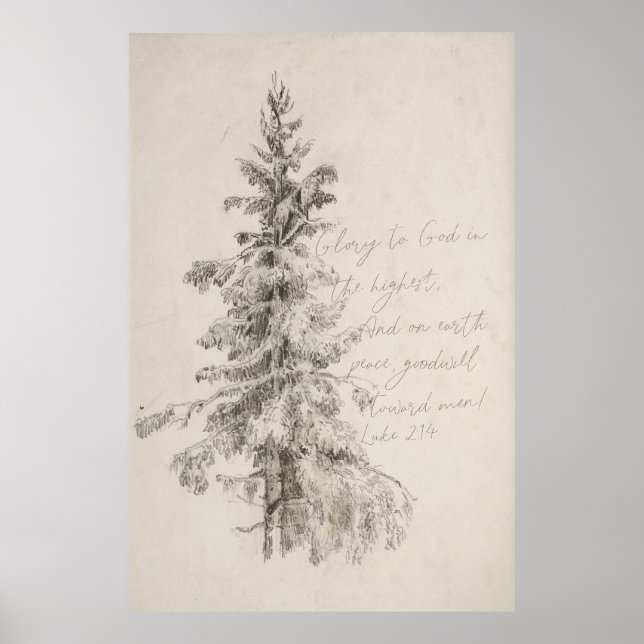 Herrlichkeit an Gott in höchstem Poster (Vorne)