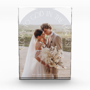 Herrlichkeit Gottes moderne Erztypografie Weihnach Fotoblock