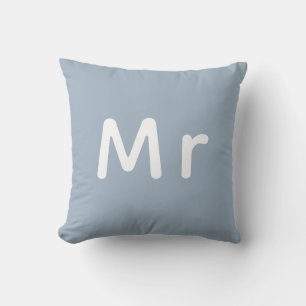 Herrn & Frau Hochzeitsmonogramm Kissen