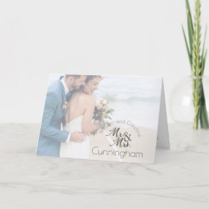 Herrn und Frau Hochzeit Dankeschön Dankeskarte