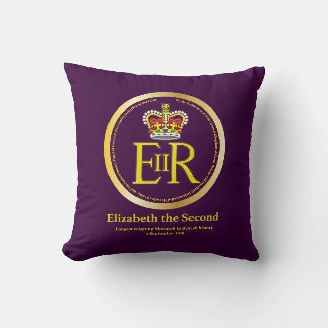Herrschaft der Königin-Elizabeth II Kissen (Vorderseite)