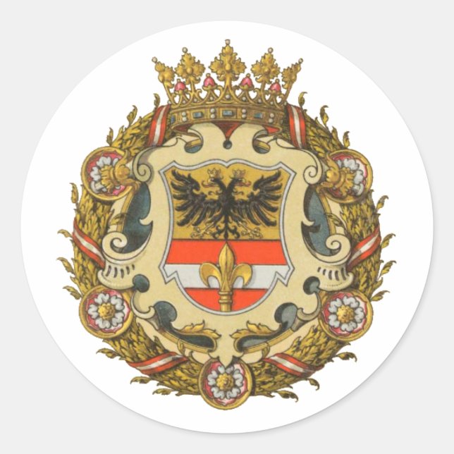Herrschaft Triest Runder Aufkleber (Vorderseite)