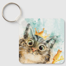 Herrschende Katze mit Krone und Zepter