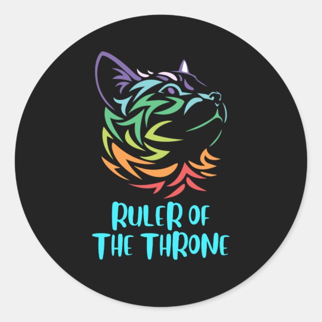 Herrscher des Thrones Runder Aufkleber (Vorderseite)