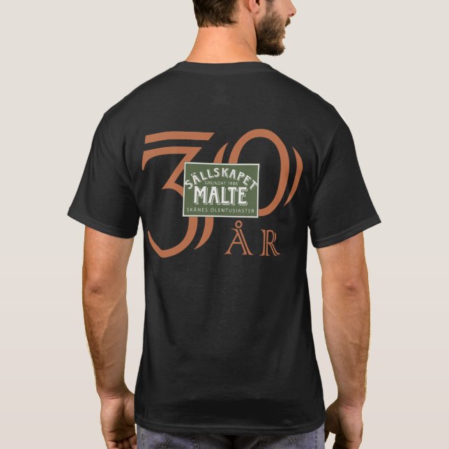 Herrtröja Sällskapet Malte 30 år T-Shirt (Rückseite)