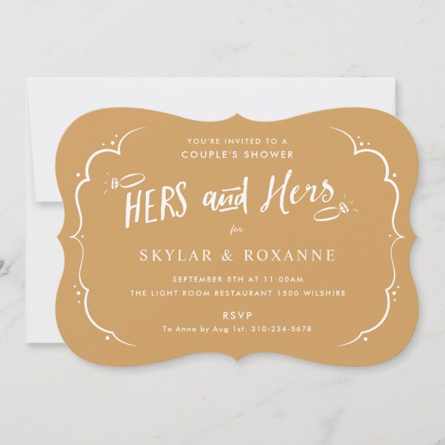 Hers et Hers Gay Couples Show Invitation (Devant)