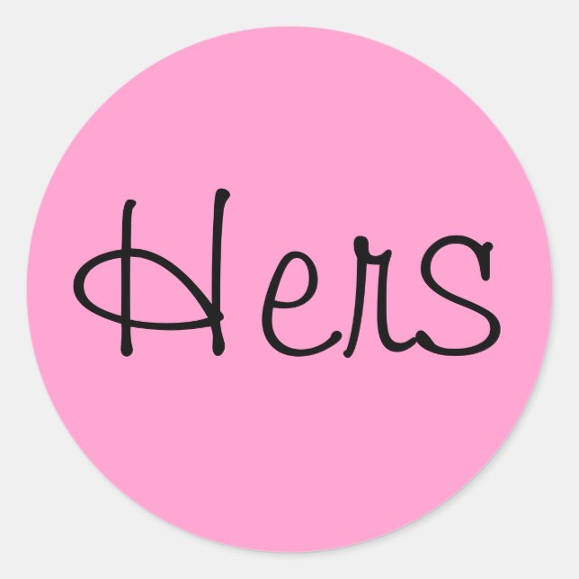 Hers Runder Aufkleber (Vorderseite)
