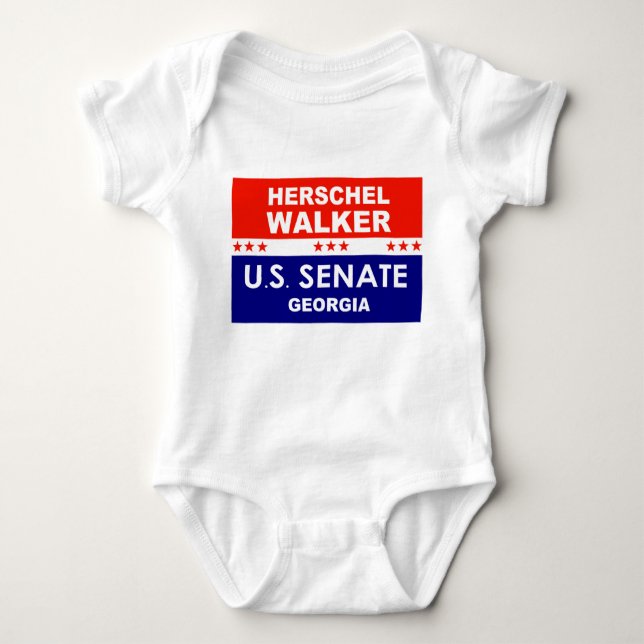 Herschel Walker US Senat Georgia 2022 Baby Strampler (Vorderseite)