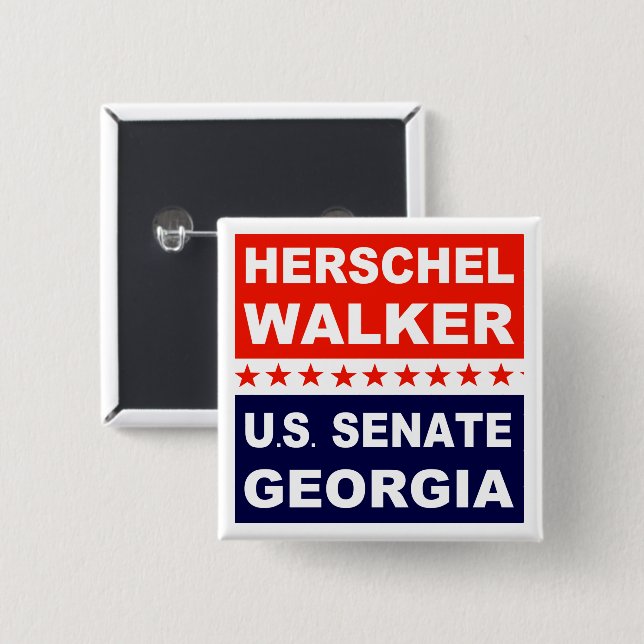 Herschel Walker US Senat Georgia 2022 Button (Vorne & Hinten)