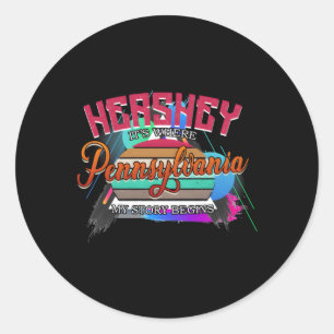 Hershey Pennsylvania Pa etablierte Sportarten Runder Aufkleber