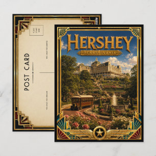 Hershey Pennsylvania Vintage Art Deco Golden Age Postkarte