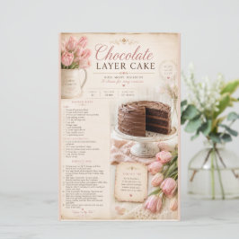 Hershey-Schokoladenkuchen-Rezept, rosa Tulpen
