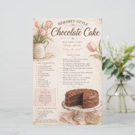 Hershey Style Schokoladenkuchen Rezept, rosa Tulpe