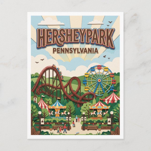 Hersheypark USA Postkarte (Vorderseite)