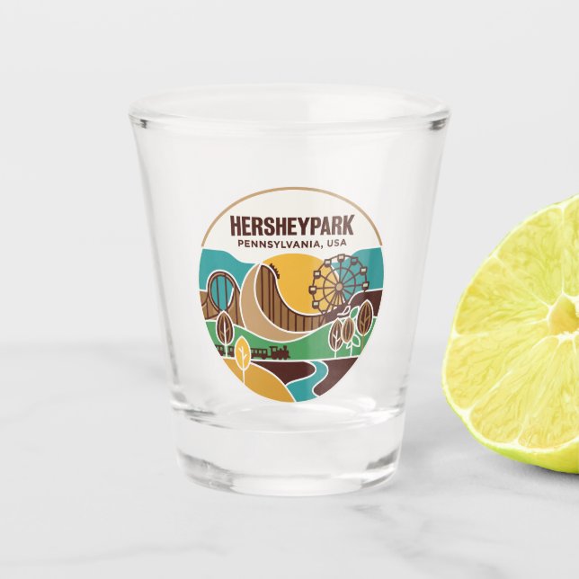 Hersheypark USA Schnapsglas (Vorderseite)