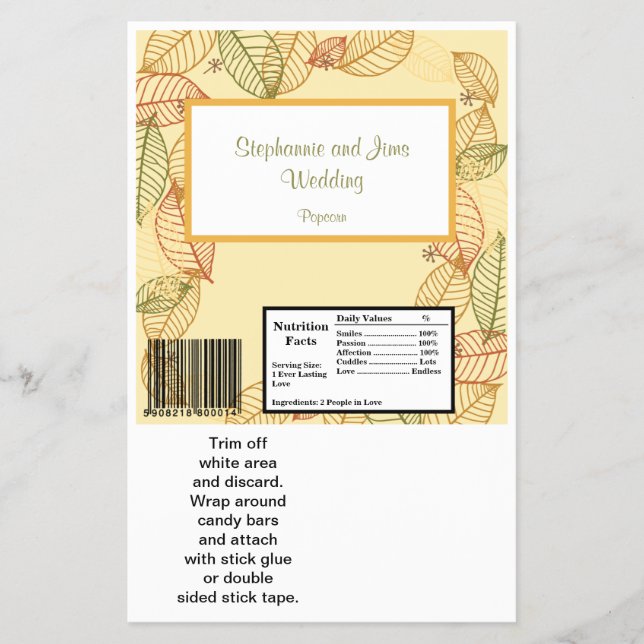 Hershey's Large Bar Wrapper Herbstlaube Flyer (Vorne)