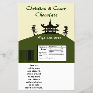 Hershey's Large Bar Wrapper Japanischer Grüner Hüg Flyer