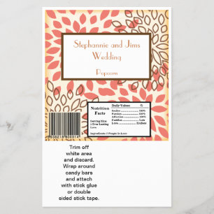 Hershey's Large Bar Wrapper Pink und Brown Floral Flyer