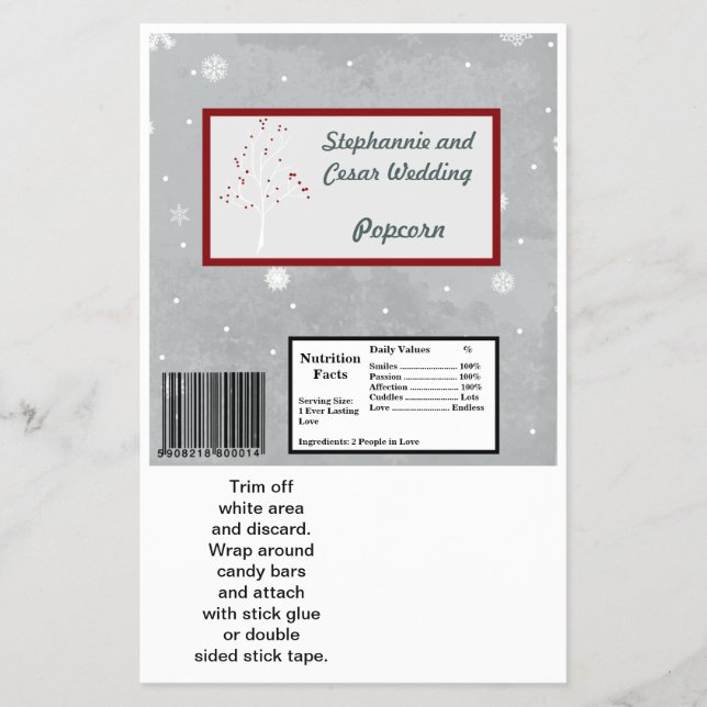 Hershey's Large Bar Wrapper White Tree Flyer (Vorne)