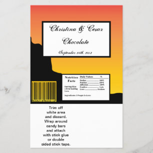 Hershey's Large Bar Wrapper Wüste Mountain Sunset Flyer