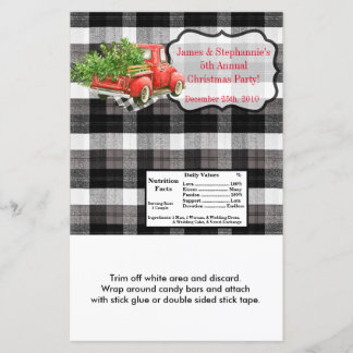 Hershey's Large Bar Wrapper XMAS Truck Christmas B