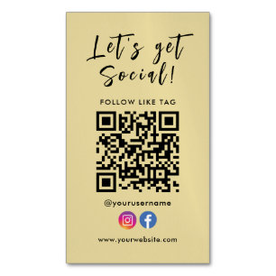 Herstellen einer Verbindung mit dem QR-Code Facebo Magnetische Visitenkarte