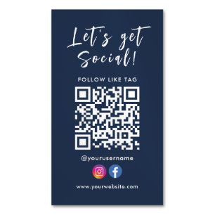 Herstellen einer Verbindung mit dem QR-Code Facebo Magnetische Visitenkarte