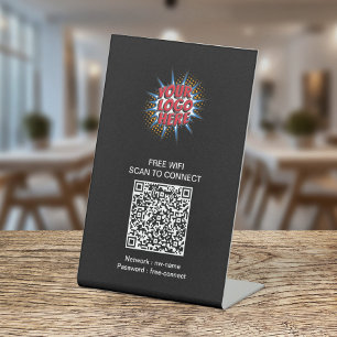 Herstellen einer Verbindung zum QR-Geschäftslogo v Sockelschild