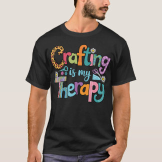 Herstellen ist meine Therapie Nähen Stricken Häkel T-Shirt