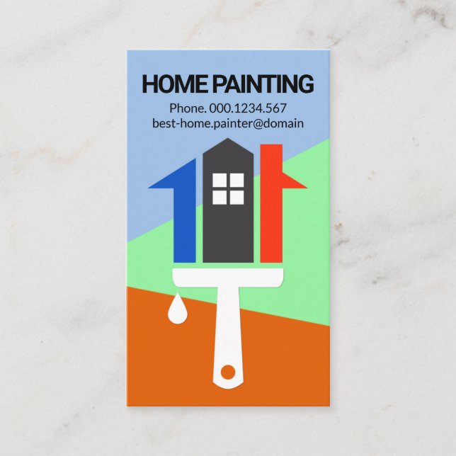 Hersteller von Paint-Malerei in Creative House Visitenkarte (Vorderseite)