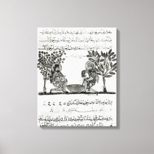 Herstellung der Führung, Seite von einer Leinwanddruck