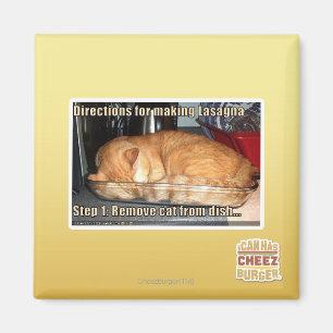 Herstellung der Lasagne Magnet