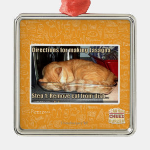 Herstellung der Lasagne Silbernes Ornament