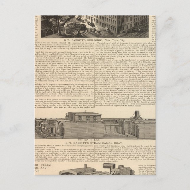 Herstellung, Lager Postkarte (Vorderseite)