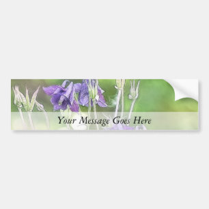 Herstellung Samen - blaues Columbines Autoaufkleber
