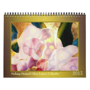 Herstellung von Buntglas-Lampen-Kalender 2013 Kalender