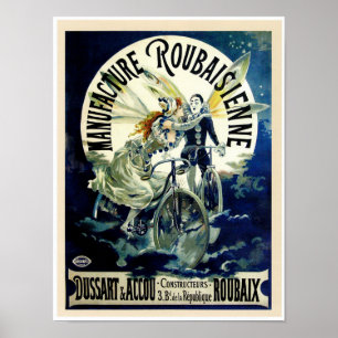 Herstellung von Fahrrädern Roubaisienne Poster